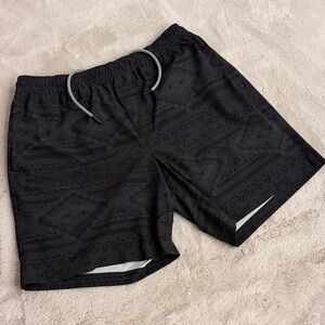 Chubbies Black Patterned Athletic Swim Shorts